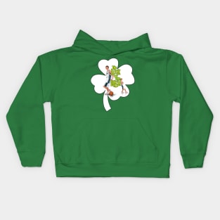 Luck of the Irish Four Leaf Clover Kids Hoodie